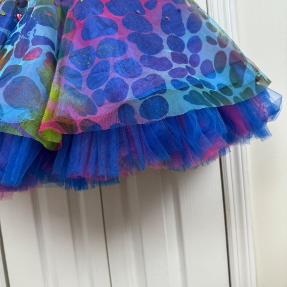 Jovani Beaded Rhinestone Corset Dress Sz 4 Prom Pageant Y2K Sparkle Tulle - Picture 6 of 11